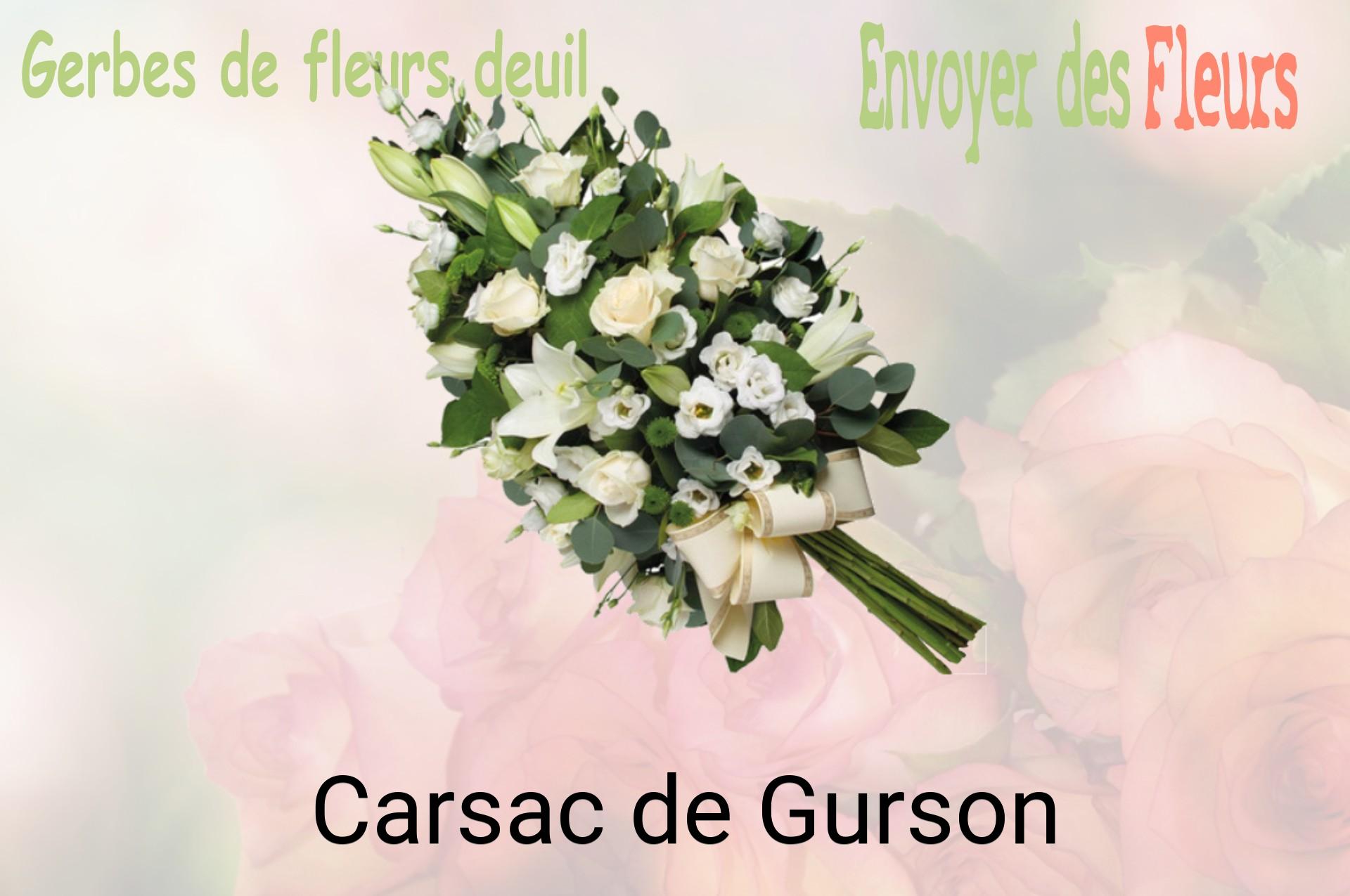 Gerbe de fleurs de deuil livrée à Carsac-de-Gurson