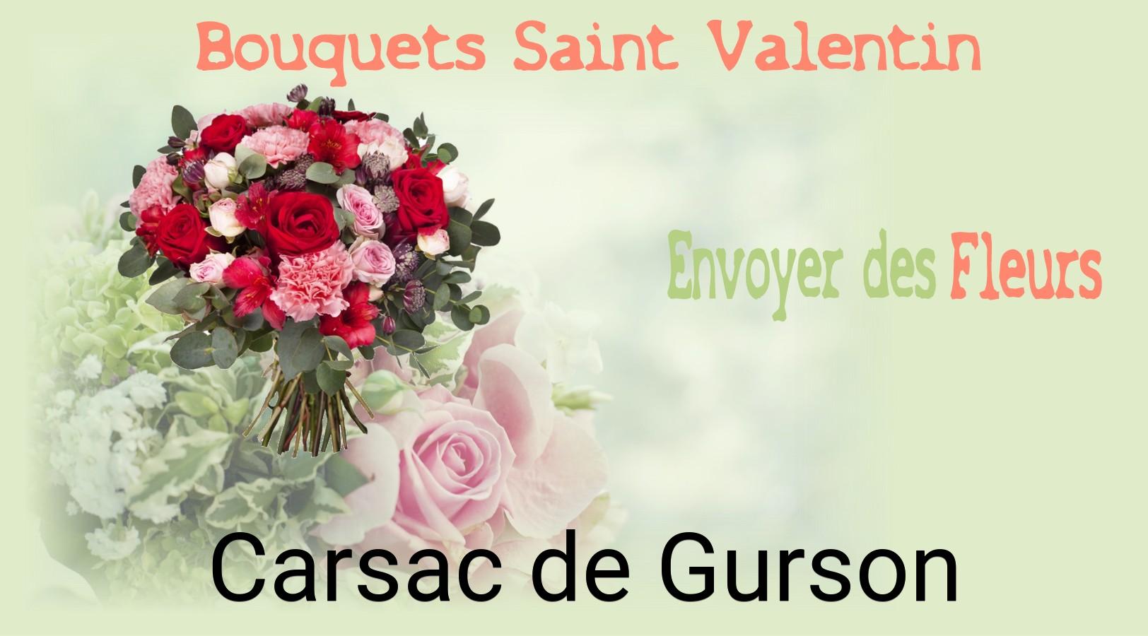 Roses de Saint-Valentin livrées à Carsac-de-Gurson